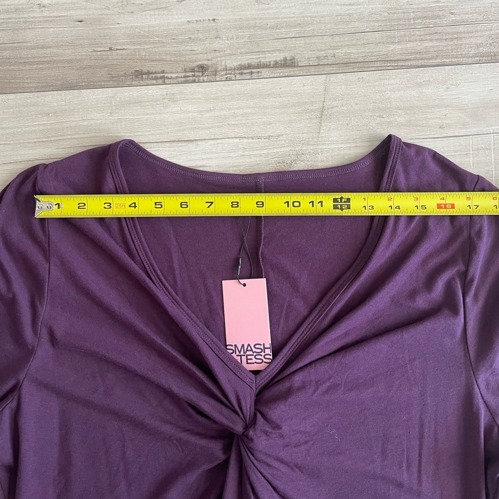Smash + Tess Plum V-Neck Layla Twist Front Tie Romper size XXL NWT - Picture 12 of 14